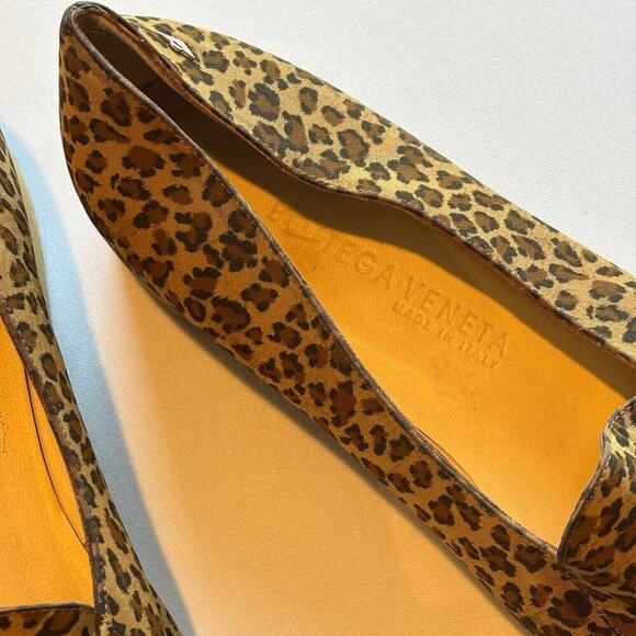 BOTTEGA VENETA Authenticate Leopard Print Women's Loafers Flats Size 8.5 - Picture 4 of 13